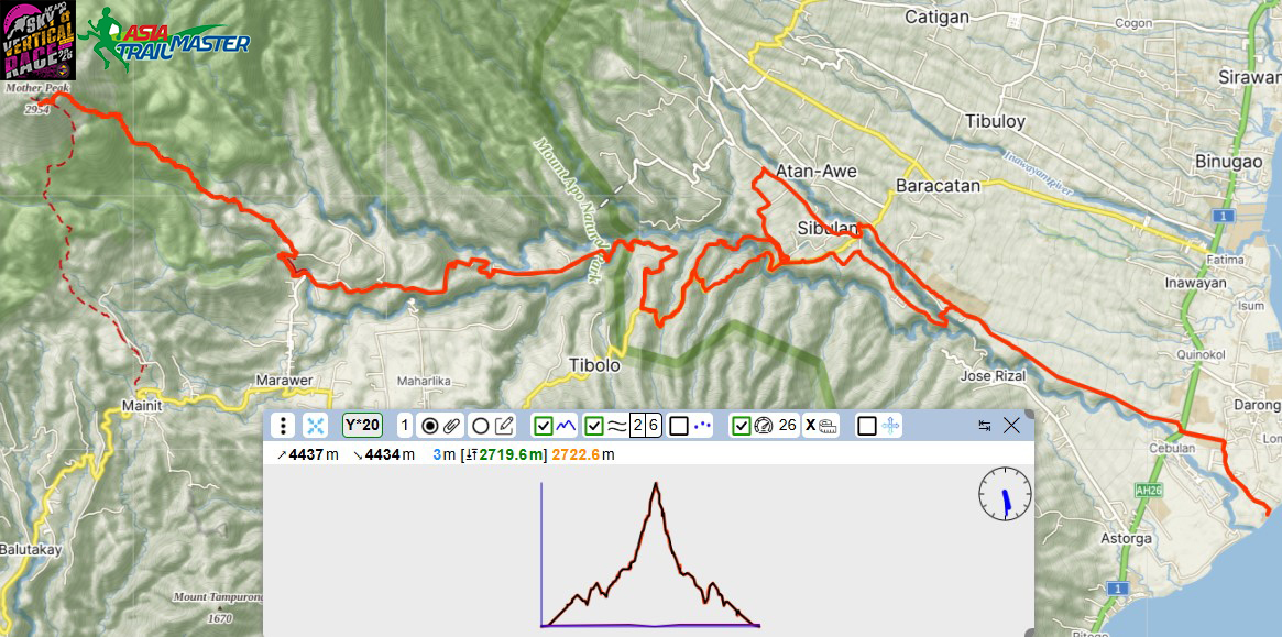 2026 50 miles Mt APO Skyrace Map